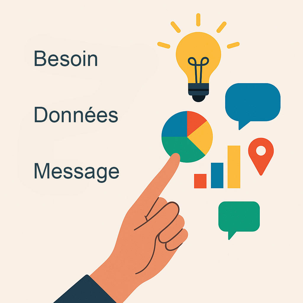 besoin - données - message