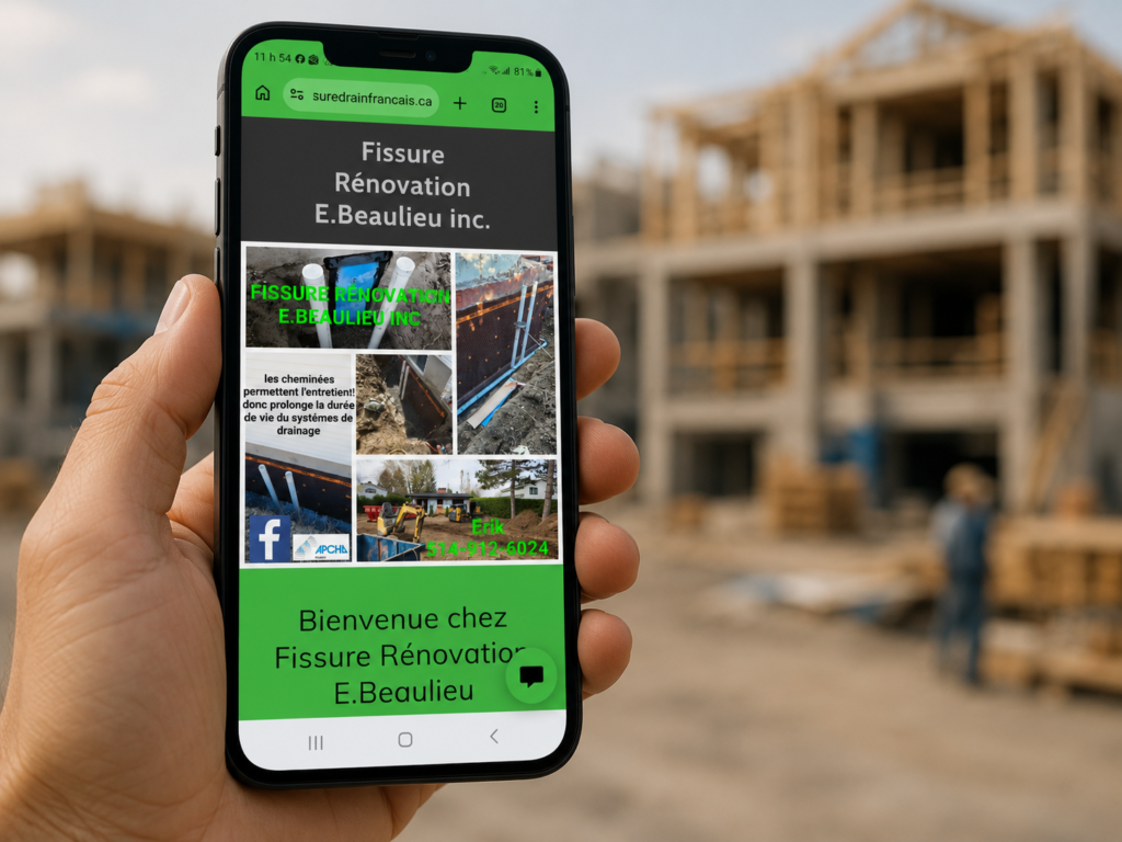 Création de sites web pour entrepreneurs et entreprises en construction