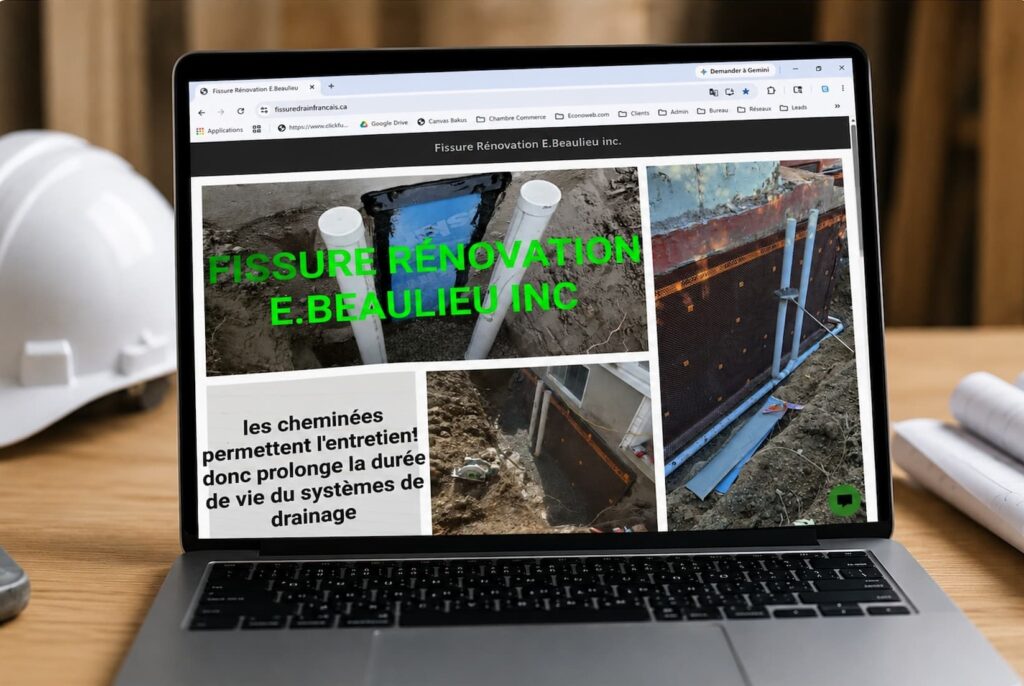 Création de sites web pour entrepreneurs et entreprises en construction